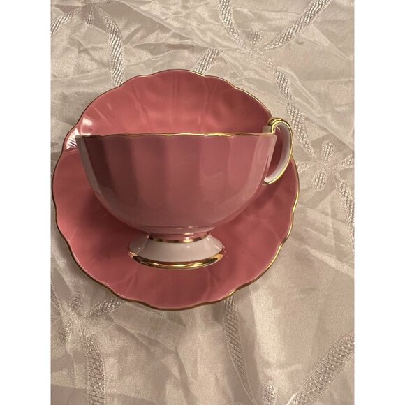 AYNSLEY orchard fruit Tea Cup and Saucer signed D. Jones Vintage - Picture 4 of 8